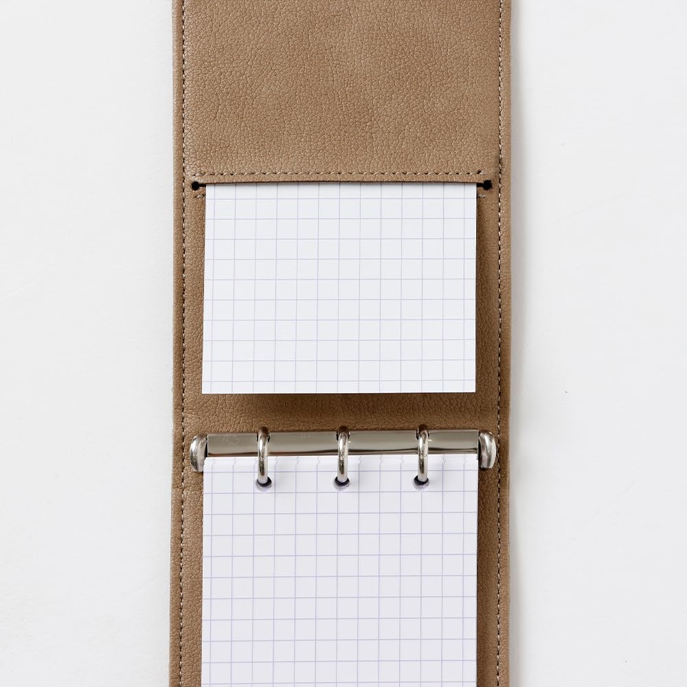 RHODIA Mini System Organizer 11mm Ring PU Synthetic Vive Gray 3-Ring (11x8cm, Diameter) Leather, (cf11ogz03-gy)