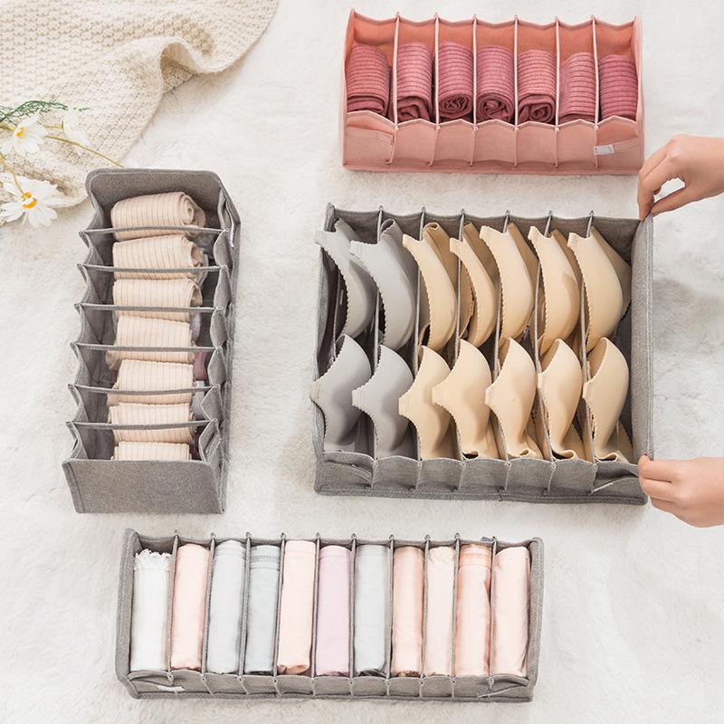 closet organizer for socks home separated underwear storage box 11 grids jeans bra organizer foldable drawer organizer Dormitory