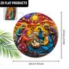 Wooden Christ Decor Wood Round Sign -The Birth of Jesus, The Sculptural Style of Gorgeous Colors -for Door, Wall, Home, Room, Farmhouse, Street, Shop