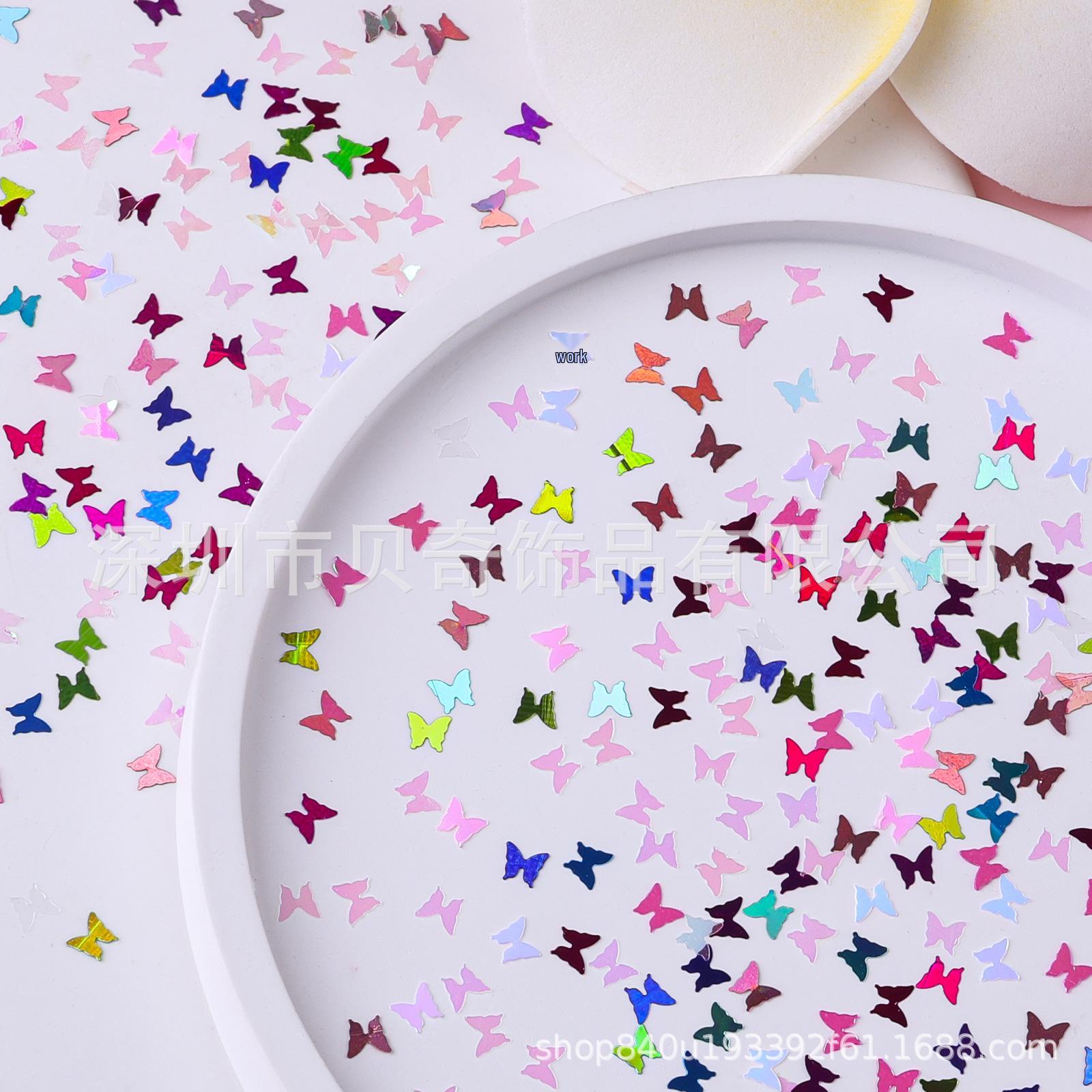 Nail Art Irregular Butterfly Glitter Sequins - Colorful Super Shiny Decoration 3g