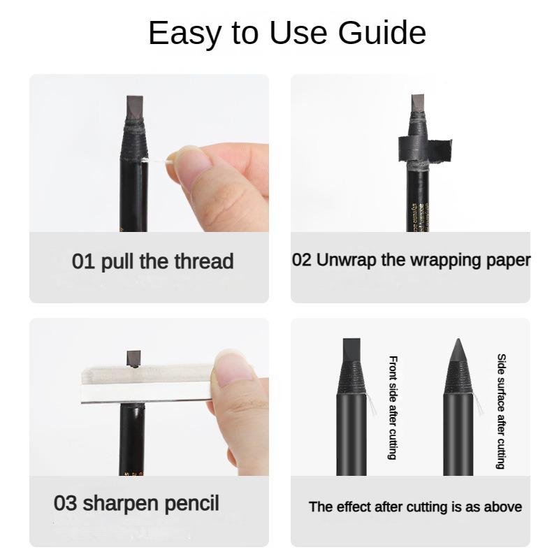 Crayon à sourcils fileté pour tatouage, imperméable, résistant à la sueur, anti-taches, naturel et lisse, ne se décolore pas, maquillage