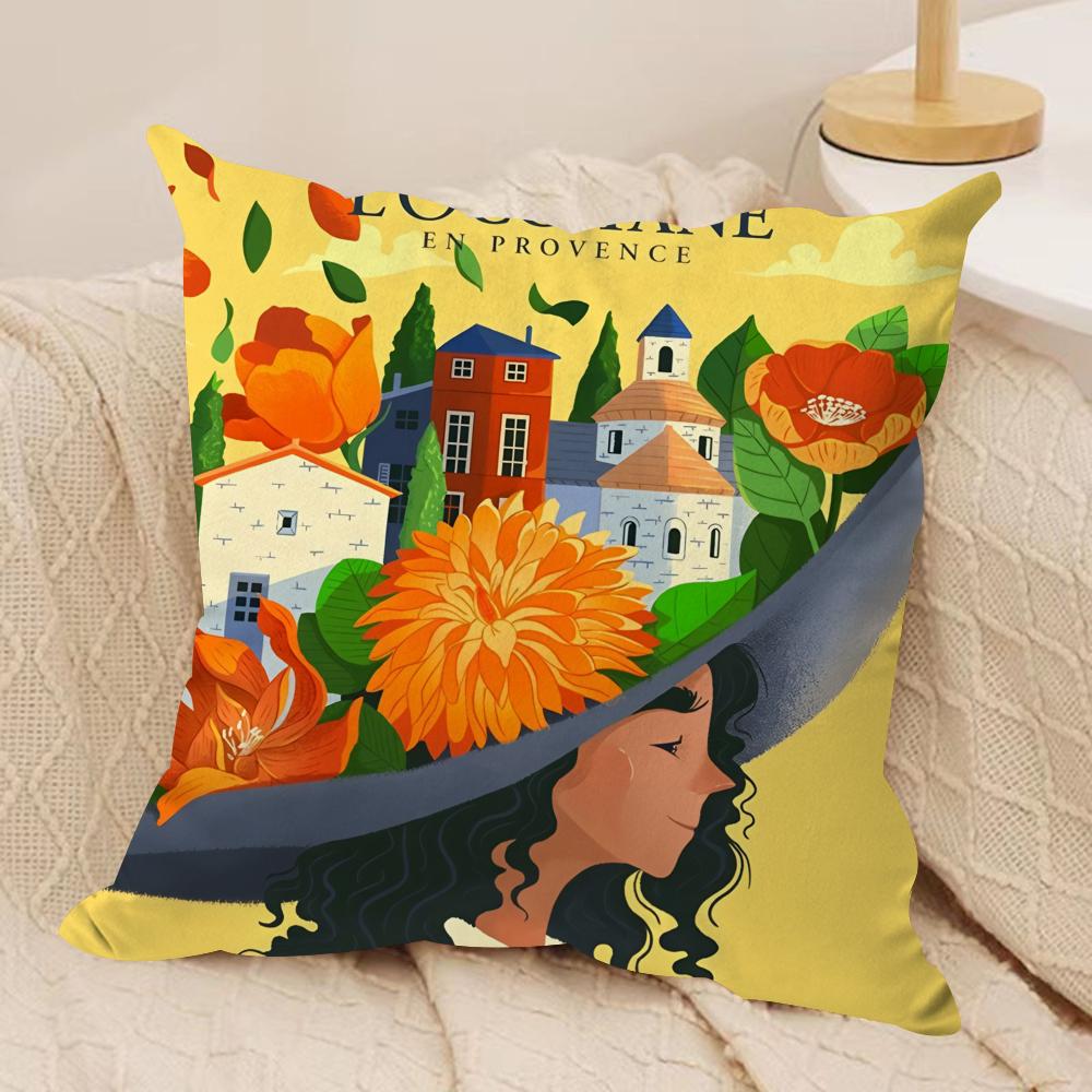 Art de Vivre LOccitaneL Cushion Cover Pillowcase Ultra Soft Skin Friendly Fabric Cloud Like Comfort  Concealed Zipper