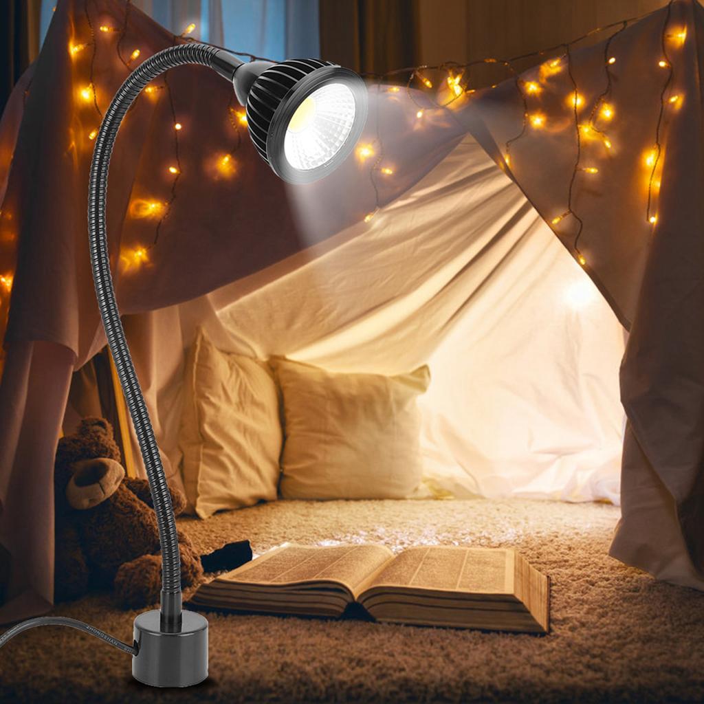 Aluminum 7W LED Machine Work Light Magnetic Base Hose CNC Sewing Milling Lamp for Beauty Nail Study