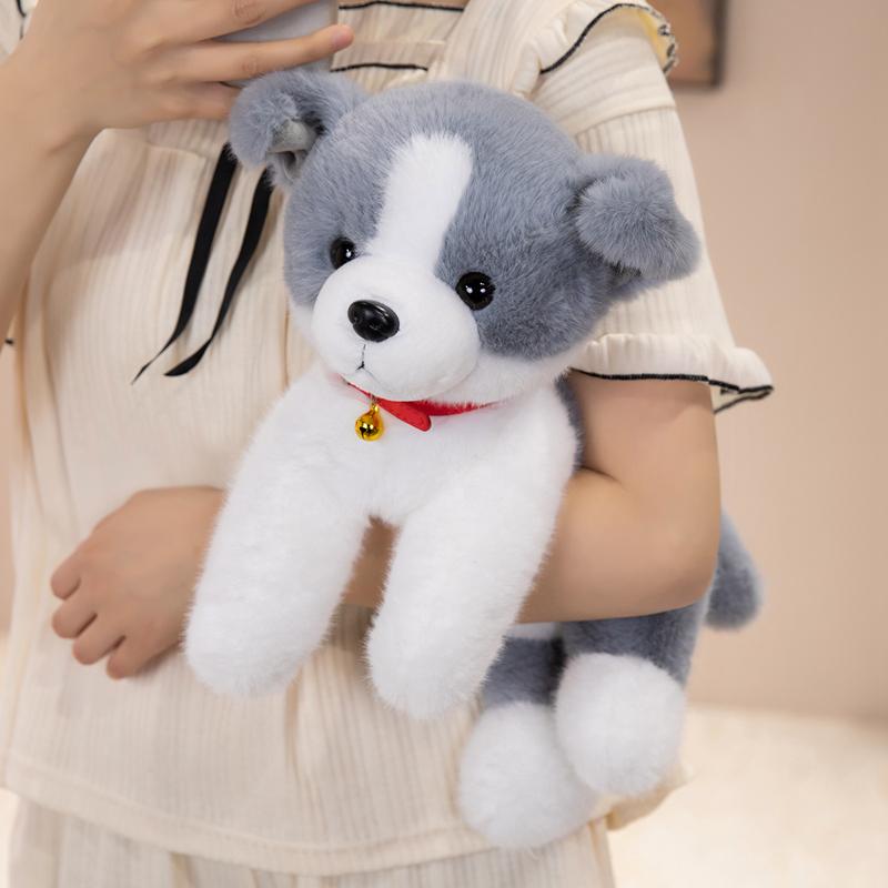 33/40cm Pet Puppy Stuffed Toy Simulated Lying Posture Dog Plush Doll Border Collie,Shiba Inu,Bichon Frise Plush Toy Child Gift