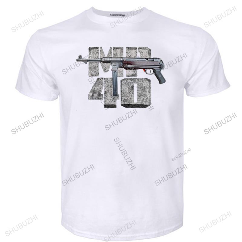Hot Sale Men Brand T Shirt Summer Cotton Short Sleeve Tshirt Fashion Tee Shirt Mp 40 Maschinen Pistol Germany Wehrmacht Tees