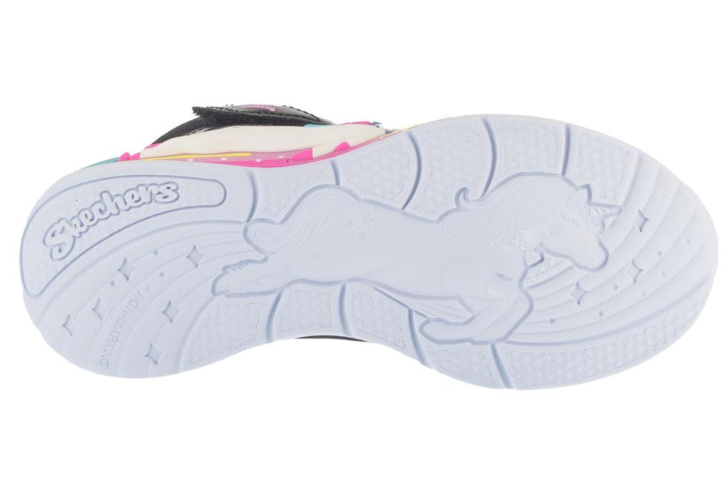 Skechers S-Lights: Unicorn Chaser - Jumping Magic, for Girl Black Sneakers