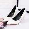 Fashion Women Shoes Pointed Toe Pumps Patent Leather Dress Red 8CM High Heels Boat Shoes Shadow Wedding  for Wedding Women
