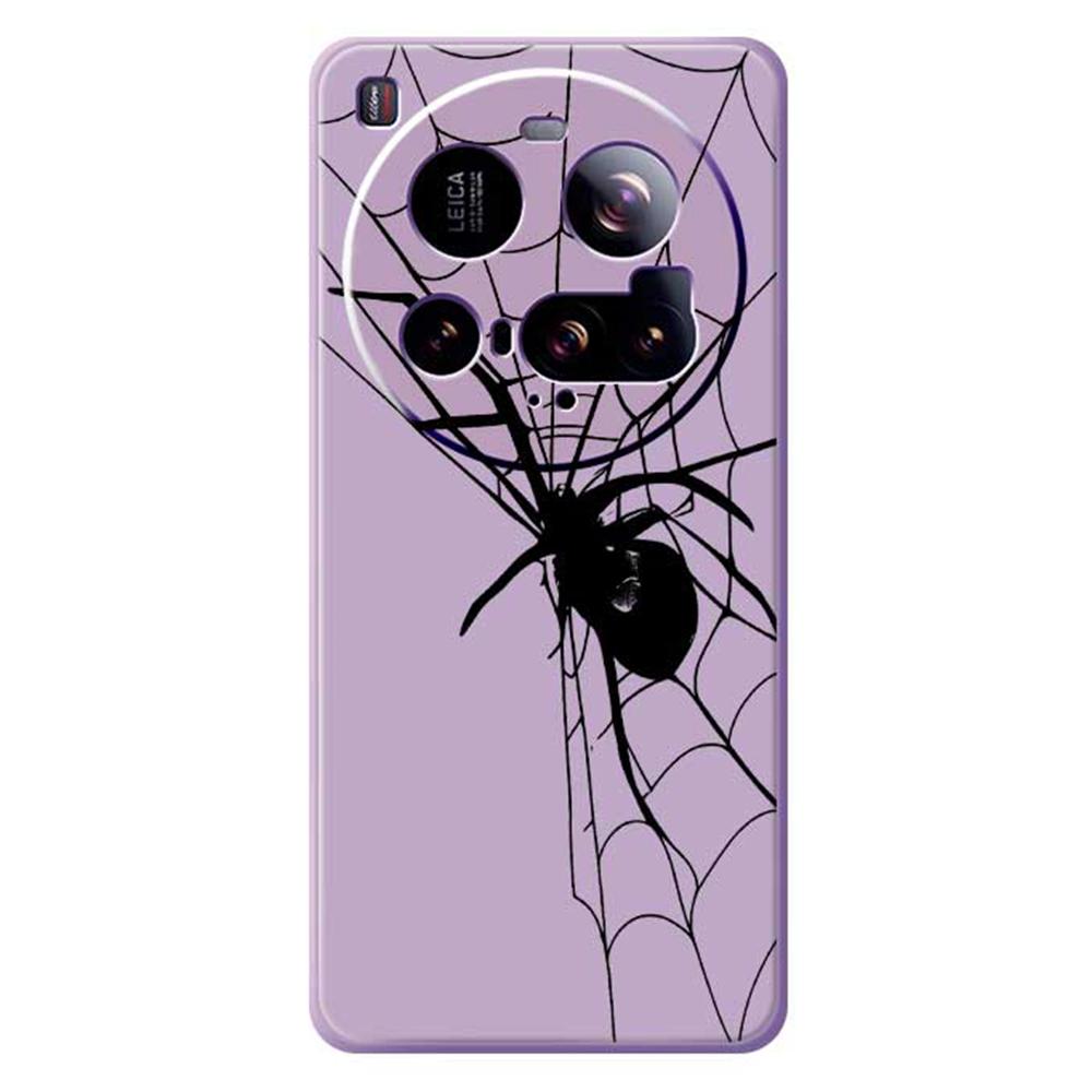 For Xiaomi 15 Ultra Case Spider Pattern Printing Straight Edge TPU Phone Back Cover