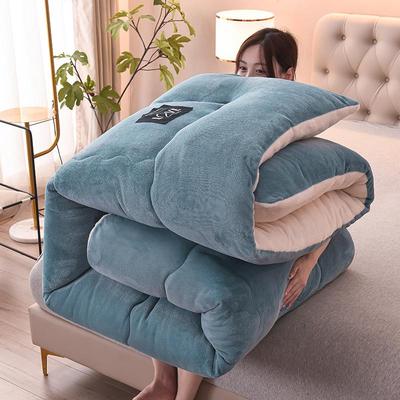 Winter Lambswool Velvet Quilt: Double-Sided Fleece Comforter - Warm Cotton, Double Size, Ideal Gift