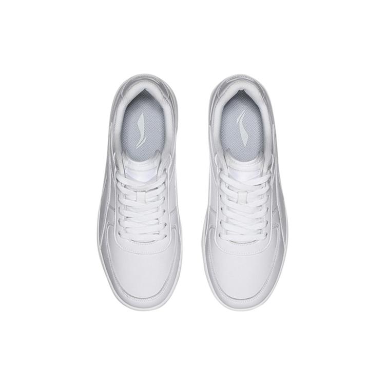 Li Ning Slip Resistant Abrasion Resistant Low top Skateboard Shoes Men's White AGCN161-1