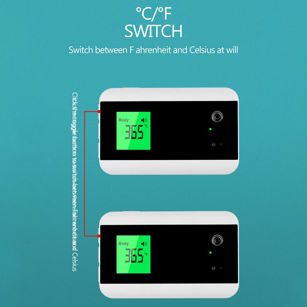 Smart Doorbell Thermometer Wall Mounted Bluetooth Transmission Infrared Thermometer Contactless Automatic Induction Thermometer