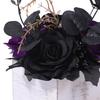 Halloween Artificial Flowers Arrangement in Wooden Box Boxed Faux Desktop Ornament for
