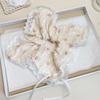 Early Spring Korean Design Handmade Lace Pleated Lace Hair Ring Double Layer Large Intestinal Ring Hair Accessories For Women