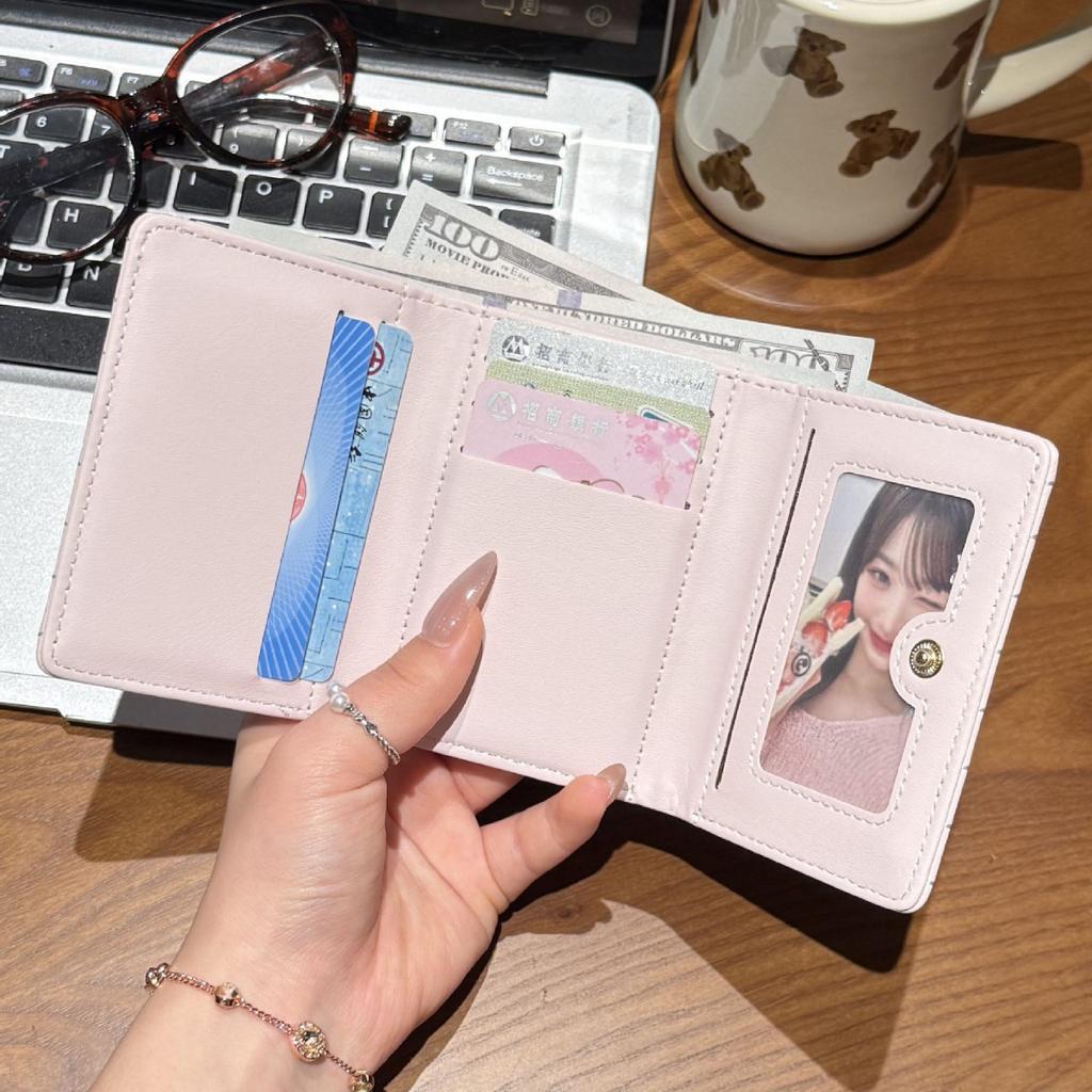 Korean version cute little fresh flower short wallet multi-card card bag multi-function certificate storage bag portable wallet