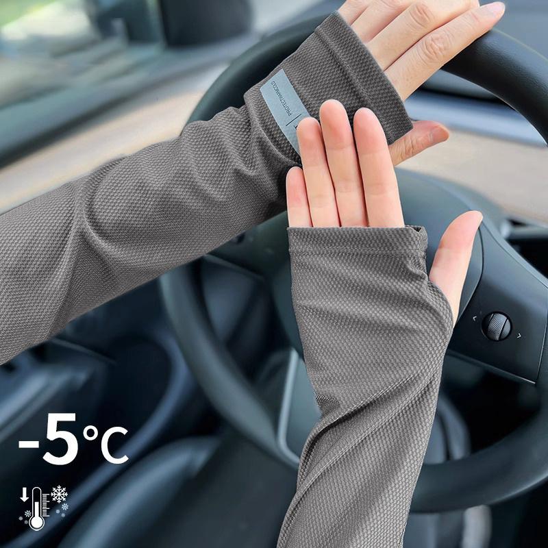 Large Size Ice Sleeves For Women Driving Summer Outdoor Sun Protection Sleeves