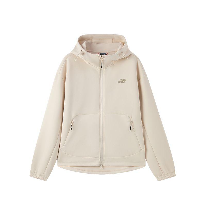 New Balance Jackets Men s Beige Hooded Moderate Other MDF13051-LBE 2XL