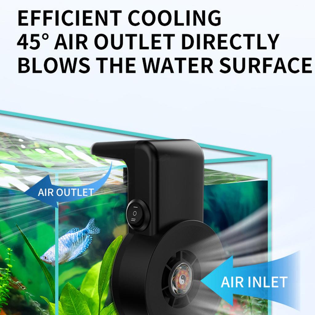 Small Aquarium Cooling Fan USB FishTank Clip On Cooling Fan Water Plant Cool Low Noise Marine Aquarium Clip Type