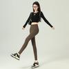 Autumn and Winter Shark Pants Women's Outer Wear Thin Leggings High Waist Hip Yoga Pants Leggings Velvet