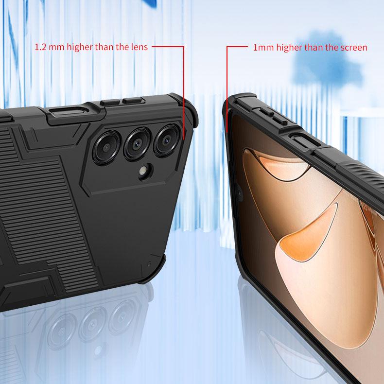 Shockproof Armor Stand Case For Samsung Galaxy S26 Ultra S25 Edge S24 Plus S23 FE A15 A25 A35 A54 A55 A16 A26 A36 A56 5G Hidden Phone Holder Cover