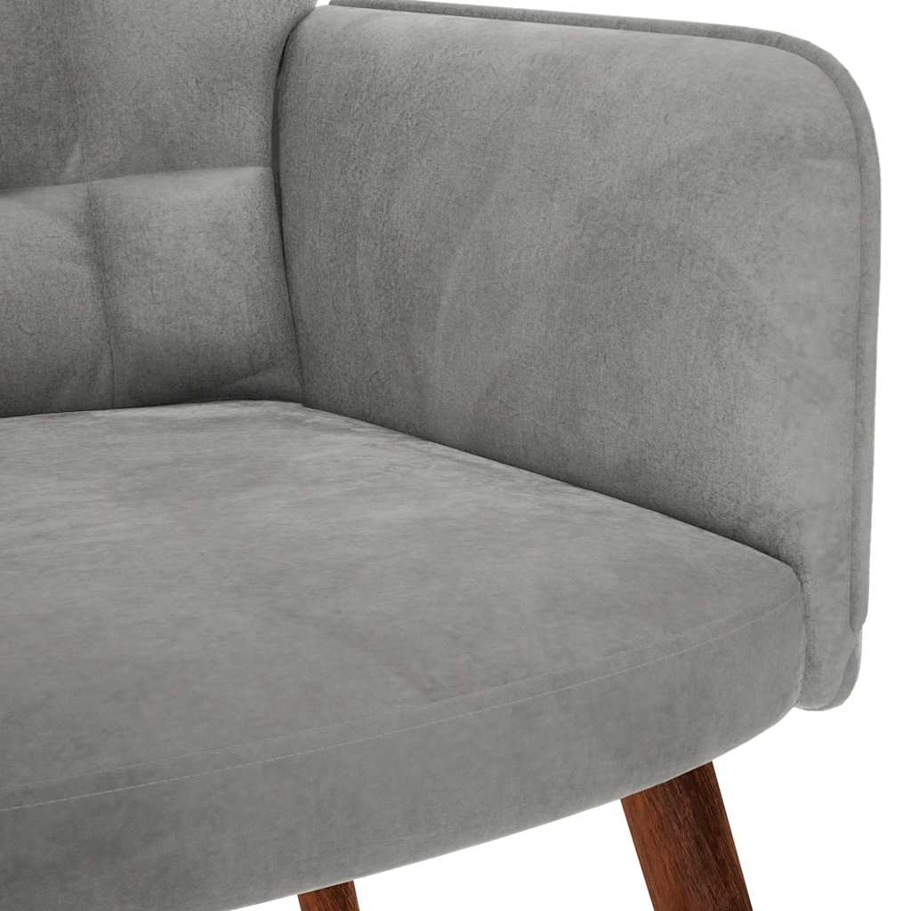 Rocking Chair Light Grey Velvet