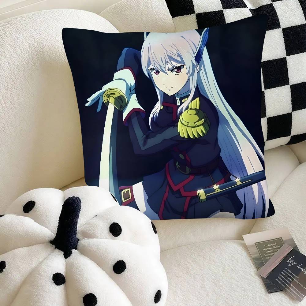 Popular Anime Chained Soldier Pillow Case Fashion Square Pillowcase Bedroom Sofa Room Ins Decoration Leisure