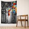 Mädchen Ölgemälde Wandteppich Hängen Retro Schwarz Und Weiß Hexerei Bohemian Hippie Zimmer Home Decor
