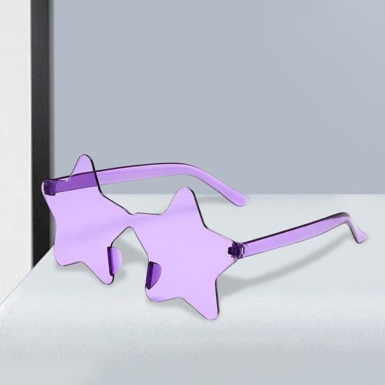 3 Star Trendy Sun Sunglasses Lightweight Pairs Frameless Glasses Fun Star Glasses