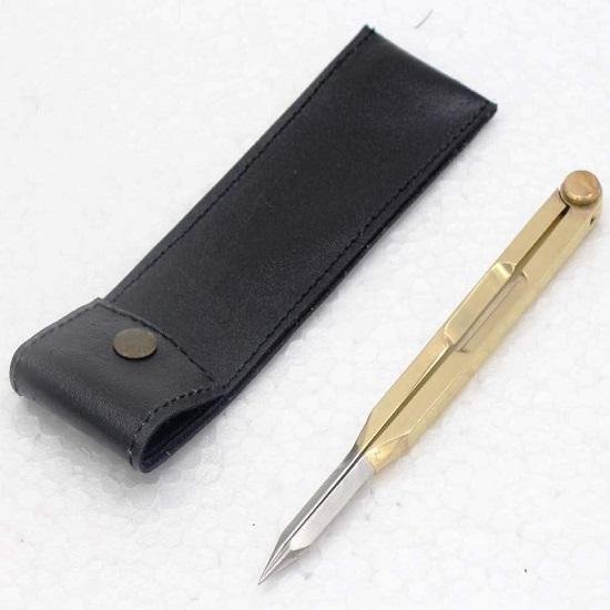 RII Nautical Brass Navigation Divider, Maritime  Naval Geometry Drafting Compass, Professional Work with Leather Case