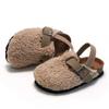 Autumn Winter New Kids Cork Sandals - Suede Lined Warm Sandals for Boys & Girls, Outdoor Wear Non-Slip Children's Footwear KWN