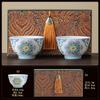 Blue and white bucket color tea cup New Chinese ceramic personal master cup Home office hospitality tea set Press hand small teacup