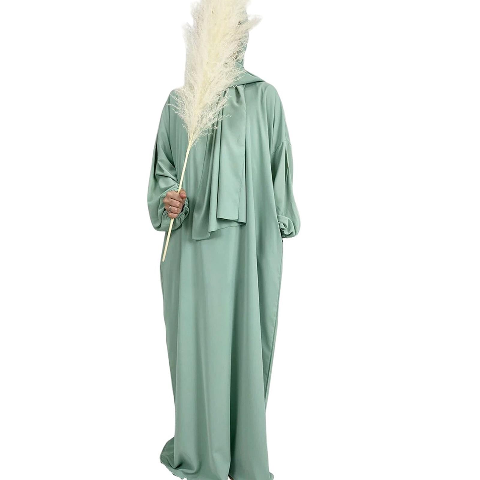 

Мусульманские женские платья с хиджабом Платья M светло-зеленый