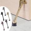 Adjustable Door Holder with Nonslip Rubber Tips Easy Pedals Kick Down Door Stop Wall Protector Zincs Alloy Doorstop