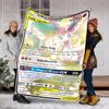1 Stück Japan Pokémon Gardevoir Karten-Print-Decke für Erwachsene und Kinder, Warme Decken für Zuhause, Reisen, Auto, Camping, Picknick, Luxusgeschenke