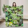 Invader Zim Cartoon Blanket Super Soft Quality Throw Blanket for Autumn Travel Office Home Decor Print Bedspread