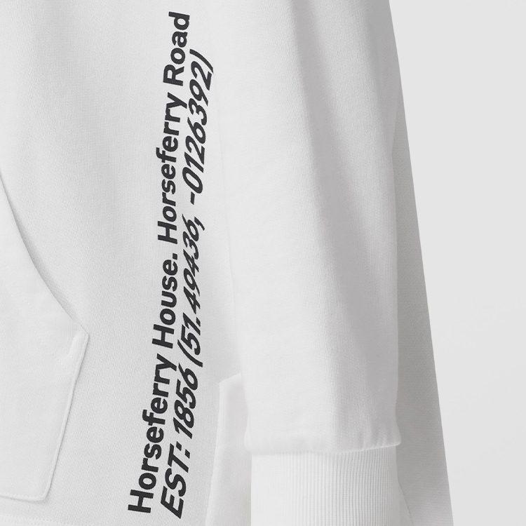 Burberry Coordinates Print Oversized Hoodie 'White' 80372931