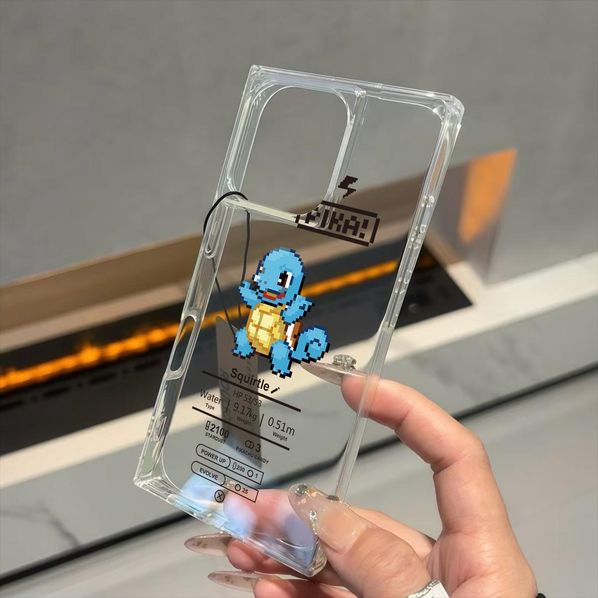 

Clear Square Back Tube Case Protection For iPhone 12 13 16 ProMax 11 14 Pro Max 15 Plus Anti-Oxygen,Cute Squirtle Pattern Casing iphone 11 ProMax