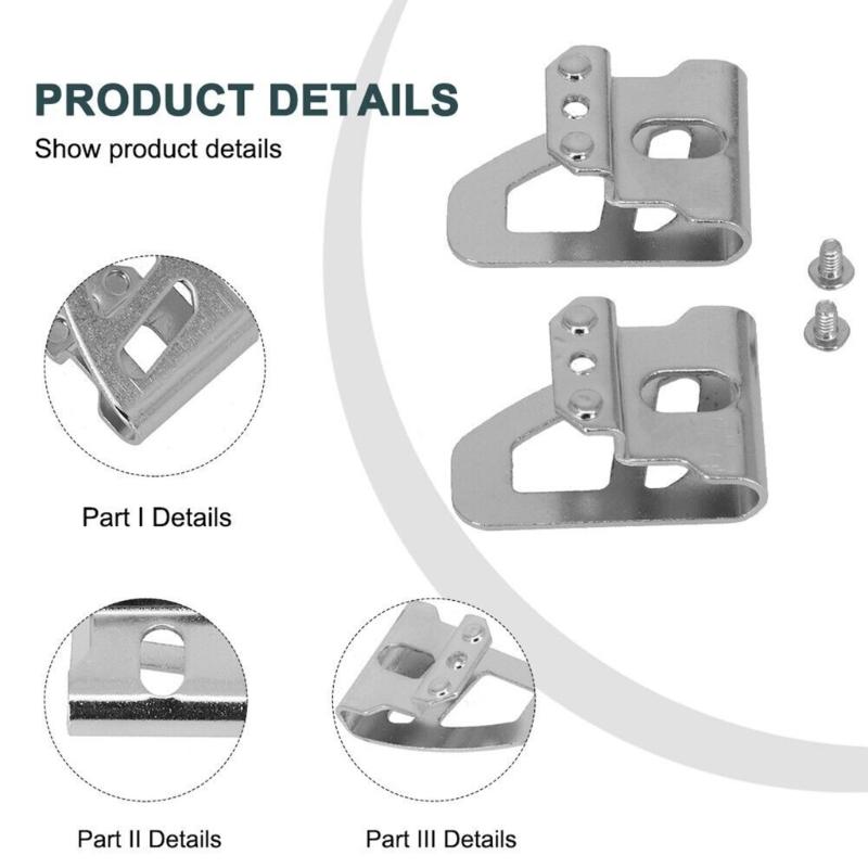 2 Pack Replacement Belt Clip Hook, Stainless Steel Belt Clip Drill Clip Hook Tool Hammer Drill Parts