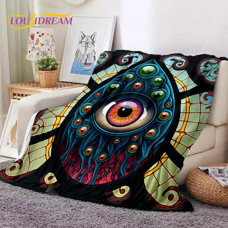 Evil Eye Turkey Blue Nazar Eye of Horus Soft Flannel Blanket for Beds Bedroom Sofa Picnic,Throw Blanket for Outdoor Leisure Gift