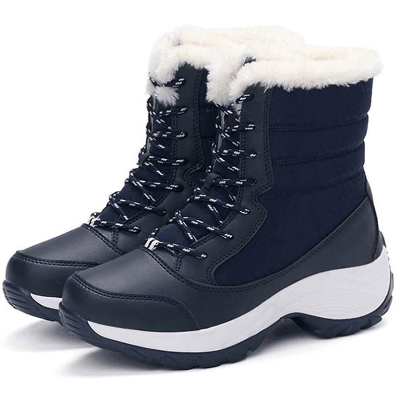 Boots Heels Winter Boots Women Lightweight Snow Boots Fur Combat Platform Botas Mujer Ankle Footwear Short Winter Shoes Woman