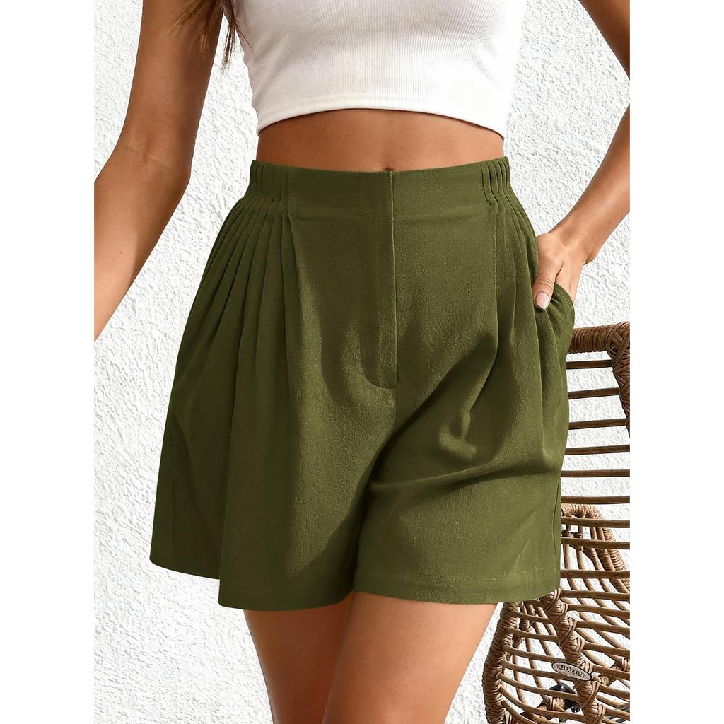 Summer Shorts For Women Casual High Waist Wide Leg Shorts