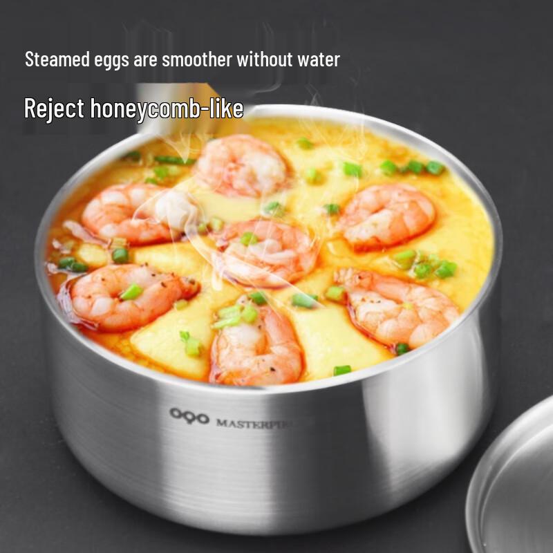 OQO Weila Series 304 Stainless Steel Lidded Steaming Bowl 14cm