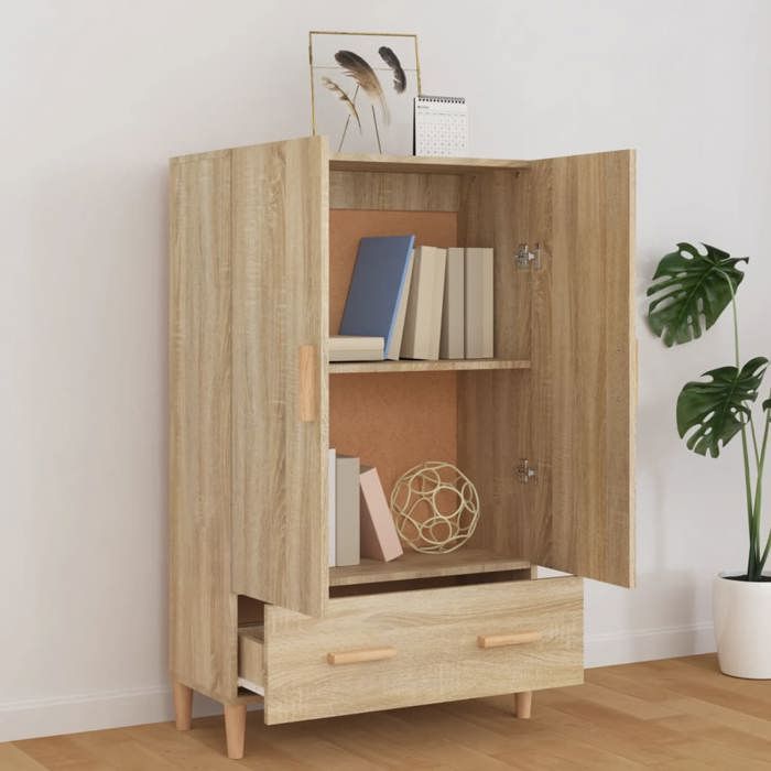 *NEW Enfilade Commode intérieure - Buffet haut Chêne sonoma 70x31x115 cm Classique - Bois d'ingénierie CL80543
