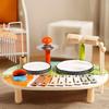 Children'S Wooden Multi-Functional Drum Kit Percussion Organ Chimes Percussion Instrument Music Enlightenment Early Education Educational Toys