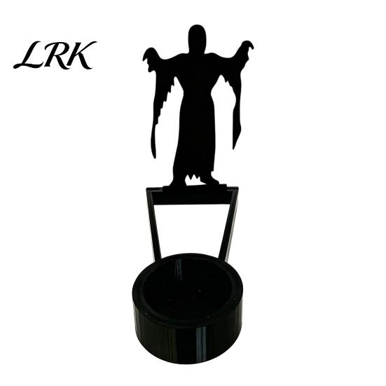 Black Cat Candle Stand Halloween Shadow Holder, Funny Pumpkin Ghost Bat Reaper Candlestick Decoration, Projection Metal Tea Light Stand, Vintage Scary