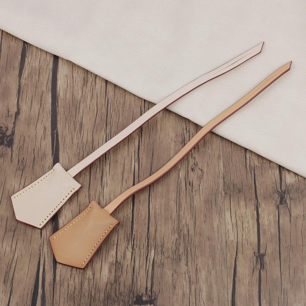 Luggage Tag Handbag Hang Tag Accessories Vachetta Leather Travel Luggage Tag Key Bell Purse Bag Charm