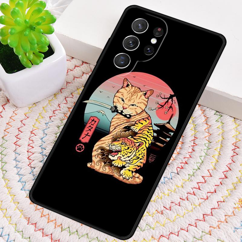 Japanese Style Tiger Cat Shiba Inu soft Phone Case For Samsung Galaxy note 10 pro S26 S25 S24 S23 S22 S21 Plus Ultra Cover