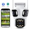 Drei-Objektiv PTZ IP-Kamera Außen HD Drei-Bildschirm WiFi Sicherheitskamera Auto-Tracking Dual-Objektiv Drahtlos CCTV-Kamera