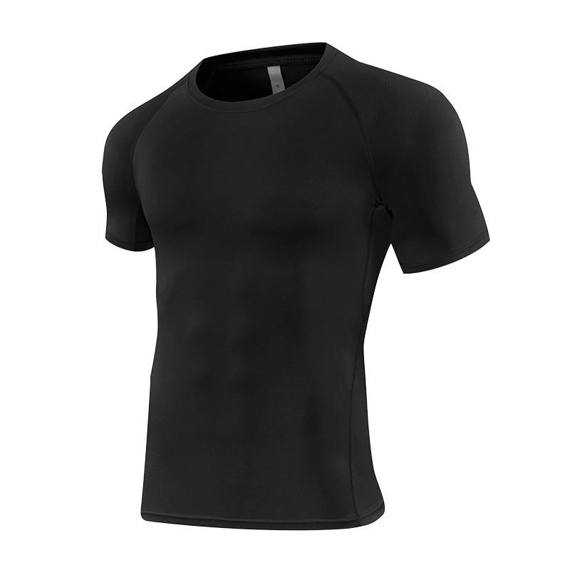 Mens Quick-Dry Compression Long Sleeve Cycling Jersey Breathable Athletic Base Layer Running Gym Basketball Training