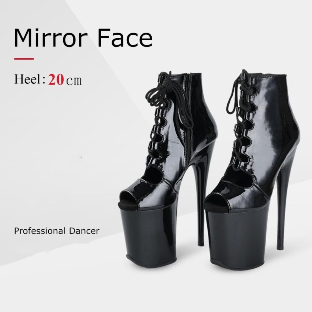 20 cm sexy Dámské boty na vysokém podpatku Voděodolná platforma Noční klub Catwalk Jehlové taneční boty na tyči Obuv na špičku