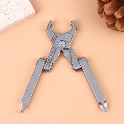 Portable Pocket Mini Stainless Steel Folding Pliers Knife Keychain Screwdriver Combination Kit Outdoor Multifunction Tool